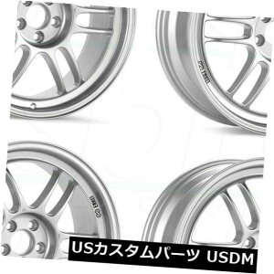 �C�O�A���z�C�[�� 4-�V����15�C���`Enkei RPF1�z�C�[��15x7 / 15x8 4x100 41/28�V���o�[�y�C���g�X�^�b�K�[�h���� 4-New 15 Enkei RPF1 Wheels 15x7/15x8 4x100 41/28 Silver Paint Staggered Rims �y���s�A���i�z