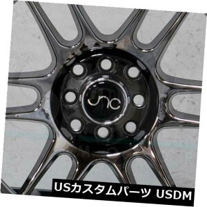 �C�O�A���z�C�[�� 4-�V����18�C���`JNC 021 JNC021�z�C�[��18x9.5 5x114.3 20�u���b�N�N�������� 4-New 18 JNC 021 JNC021 Wheels 18x9.5 5x114.3 20 Black Chrome Rims �y���s�A���i�z