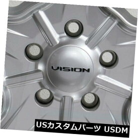 海外輸入ホイール 4-New 15 "Vision 147 Daytona Wheels 15x7 5x114.3 -7 Hyper Silver Rims 4-New 15" Vision 147 Daytona Wheels 15x7 5x114.3 -7 Hyper Silver Rims