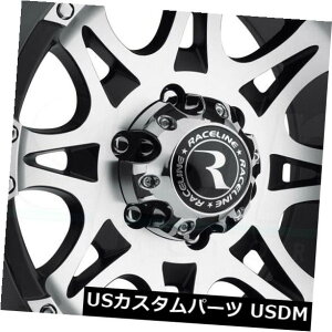 COAzC[ 4-V16C`Raceline 982v^[zC[16x8 5x5.5 / 5x139.7 0@BHubN 4-New 16" Raceline 982 Raptor Wheels 16x8 5x5.5/5x139.7 0 Machined Black Rims