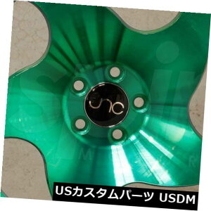 �C�O�A���z�C�[�� 4-�V����18�C���`JNC 036 JNC036�z�C�[��18x8.5 5x114.3 30�����O���[������ 4-New 18" JNC 036 JNC036 Wheels 18x8.5 5x114.3 30 Transparent Green Rims