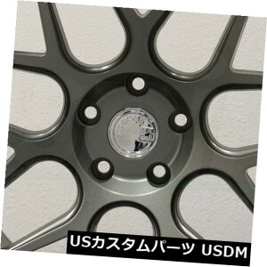 海外輸入ホイール 4-新しい18 "Aodhan LS002 LS2ホイール18x9 5x114.3 30マットガンメタルリム 4-New 18" Aodhan LS002 LS2 Wheels 18x9 5x114.3 30 Matte Gun Metal Rims