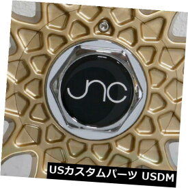 海外輸入ホイール 4-新しい18インチJNC 004 JNC004ホイール18x9.5 5x112 / 5x120 25ゴールドマシンリップリム 4-New 18" JNC 004 JNC004 Wheels 18x9.5 5x112/5x120 25 Gold Machine Lip Rims