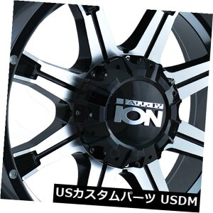COAzC[ 4-V18C`CI196zC[18x9 5x114.3 / 5x5 18ubN}VjOA_[Jbg 4-New 18" Ion 196 Wheels 18x9 5x114.3/5x5 18 Black Machined Undercut Rims