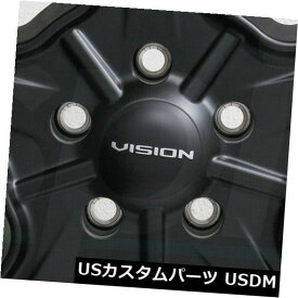 海外輸入ホイール 4-New 15 "Vision 147 Daytona Wheels 15x8 5x4.75 / 5x120.6 5 0サテンブラックリム 4-New 15" Vision 147 Daytona Wheels 15x8 5x4.75/5x120.65 0 Satin Black Rims
