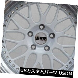 COAzC[ 4-V18C`ESR SR01 SR1zC[18x8.5 / 18x9.5 5x114.3 30/22zCgX^bK[h 4-New 18" ESR SR01 SR1 Wheels 18x8.5/18x9.5 5x114.3 30/22 White Staggered Rims