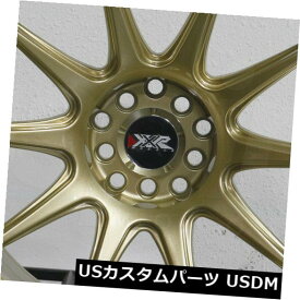 海外輸入ホイール 4-新しい18インチXXR 527ホイール18x8.75 / 18x9.7 5 5x100 / 5x114.3 35/35ゴールドスタッガードリム 4-New 18" XXR 527 Wheels 18x8.75/18x9.75 5x100/5x114.3 35/35 Gold Staggered Rims