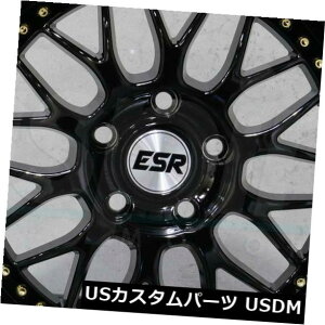 COAzC[ 4-V18C`ESR SR01 SR1zC[18x8.5 / 18x9.5 5x114.3 30/35OXubNX^bK[h 4-New 18" ESR SR01 SR1 Wheels 18x8.5/18x9.5 5x114.3 30/35 Gloss Black Staggered