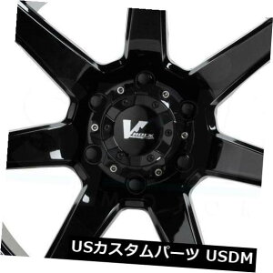 �C�O�A���z�C�[�� 4-�V����18�C���`V-Rock VR8�G�N�X�g���N�^�z�C�[��18x9.5 6x5.5 15�O���X�u���b�N���� 4-New 18 V-Rock VR8 Extractor Wheels 18x9.5 6x5.5 15 Gloss Black Rims �y���s�A���i�z