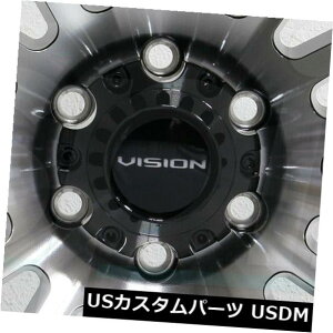 �C�O�A���z�C�[�� 4-�V����17 Vision 417�N���[�v�z�C�[��17x9 6x5.5 / 6x139.7 -12�u���b�N�}�V���h���� 4-New 17 Vision 417 Creep Wheels 17x9 6x5.5/6x139.7 -12 Black Machined Rims