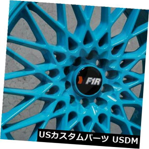 �C�O�A���z�C�[�� 4-�V����18�C���`F1R F23�z�C�[��18x9.5 / 18x10.5 5x100 / 5x114.3 20/20�e�B�[���X�^�b�K�[�h���� 4-New 18 F1R F23 Wheels 18x9.5/18x10.5 5x100/5x114.3 20/20 Teal Staggered Rims �y���s�A���i�z
