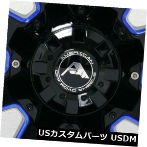 COAzC[ 4-V20 "AJ̃It[hA108zC[20x10 5x150 -24ubN~hu[ 4-New 20" American Off-Road A108 Wheels 20x10 5x150 -24 Black Milled Blue Rims