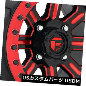 COAzC[ 4-V15C`Rn[hCATV UTV D911zC[15x7 4x136 38ԃ 4-New 15" Fuel Hardline ATV UTV D911 Wheels 15x7 4x136 38 Black Red Rims