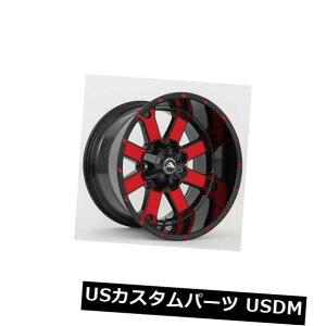 COAzC[ 4-V20 "AJ̃It[hA108zC[20x10 5x150 -24ubN}Vbh 4-New 20" American Off-Road A108 Wheels 20x10 5x150 -24 Black Machined Red Rims