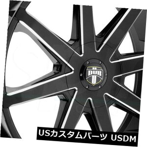 COAzC[ 4-V20C`DUBvbVS109zC[20x8.5 5x112 / 5x4.5 34ubN~h 4-New 20" DUB Push S109 Wheels 20x8.5 5x112/5x4.5 34 Black Milled Rims