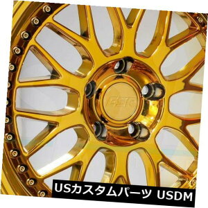 �C�O�A���z�C�[�� 4-�V����19�C���`ESR SR01 SR1�z�C�[��19x9.5 / 19x10.5 5x114.3 22/22�S�[���h�N�����璹 4-New 19 ESR SR01 SR1 Wheels 19x9.5/19x10.5 5x114.3 22/22 Gold Chrome Staggered �y���s�A���i�z