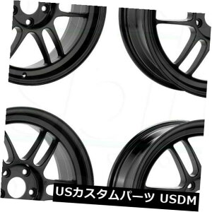 COAzC[ 4-V17C`Enkei RPF1zC[17x7 / 17x8 5x114.3 45/45ubNyCgX^bK[h 4-New 17" Enkei RPF1 Wheels 17x7/17x8 5x114.3 45/45 Black Paint Staggered Rims