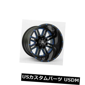 COAzC[ 4-V20 "AJ̃It[hA106zC[20x10 8x170 -24ubN~hu[ 4-New 20" American Off-Road A106 Wheels 20x10 8x170 -24 Black Milled Blue Rims