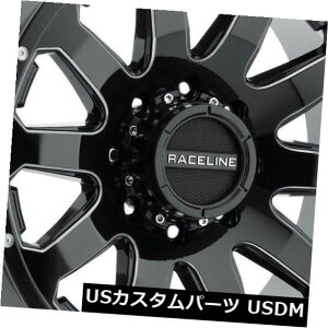 �C�O�A���z�C�[�� 4-�V����20 Raceline 938M�G���t�H�[�T�[�z�C�[��20x9 8x170 -12�u���b�N�~���h���� 4-New 20 Raceline 938M Enforcer Wheels 20x9 8x170 -12 Black Milled Rims �y���s�A���i�z