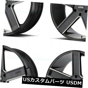 COAzC[ 4-V20 "KMC KM702zC[20x8.5 5x5.5 / 5x139.7 15ubN~h 4-New 20" KMC KM702 Wheels 20x8.5 5x5.5/5x139.7 15 Black Milled Rims