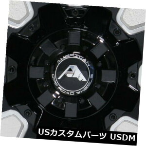 COAzC[ 4-V20 "AJ̃It[hA108zC[20x10 5x114.3 -24ubN~h 4-New 20" American Off-Road A108 Wheels 20x10 5x114.3 -24 Black Milled Rims