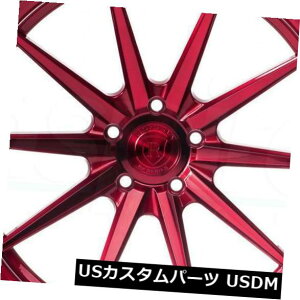 �C�O�A���z�C�[�� 4-�V����20�C���`Rohana RF1�z�C�[��20x10 / 20x11 5x114.3 25/25���b�h�X�^�b�K�[�h���� 4-New 20 Rohana RF1 Wheels 20x10/20x11 5x114.3 25/25 Red Staggered Rims �y���s�A���i�z