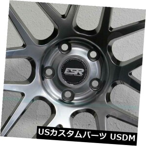 �C�O�A���z�C�[�� 4-�V����18�C���`ESR RF01 RF1�z�C�[��18x10.5 5x120 22�n�C�p�[�u���b�N���� 4-New 18 ESR RF01 RF1 Wheels 18x10.5 5x120 22 Hyper Black Rims �y���s�A���i�z