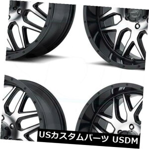 海外輸入ホイール 4-New 20 "American Racing AR910ホイール20x9 5x5.5 / 5x139.7 18ブラックマシンリム 4-New 20" American Racing AR910 Wheels 20x9 5x5.5/5x139.7 18 Black Machine Rims