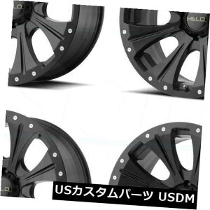 海外輸入ホイール 4-新しい20 "Helo HE901ホイール20x9 5x5.5 / 5x139.7 -12サテンブラックリム 4-New 20" Helo HE901 Wheels 20x9 5x5.5/5x139.7 -12 Satin Black Rims