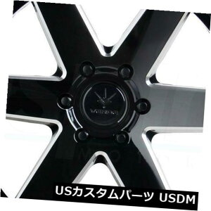 "�C�O�A���z�C�[�� 4-New 20 ""Verde V24 Invictus Wheels 20x9 6x5 / 6x127 35�O���X�u���b�N�~���h���� 4-New 20"" Verde V24 Invictus Wheels 20x9 6x5/6x127 35 Gloss Black Milled Rims �y���s�A���i�z"