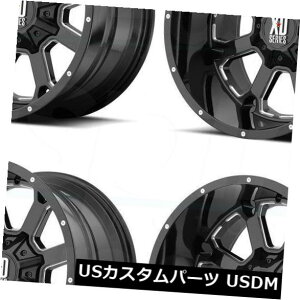 COAzC[ 4-V20C`XD XD825obN25zC[20x12 5x5.5 / 5x150 -44ubN~h 4-New 20" XD XD825 Buck 25 Wheels 20x12 5x5.5/5x150 -44 Black Milled Rims