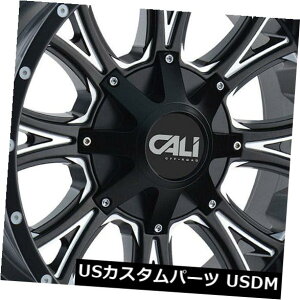 �C�O�A���z�C�[�� 4-�V����22 �J���I�t���[�h�A�����J�[�i�z�C�[��22x14 8x180 -76�T�e���u���b�N�~���h���� 4-New 22 Cali Off-Road Americana Wheels 22x14 8x180 -76 Satin Black Milled Rims �y���s�A���i�z