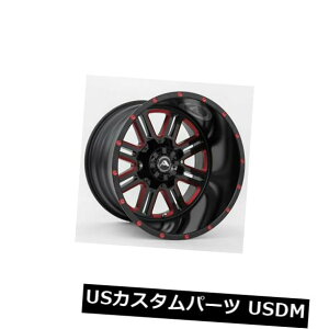 COAzC[ 4-V22C`AJIt[hA106zC[22x12 6x135 / 6x5.5 -44ubN~hbhR 4-New 22" American Off-Road A106 Wheels 22x12 6x135/6x5.5 -44 Black Milled Red R