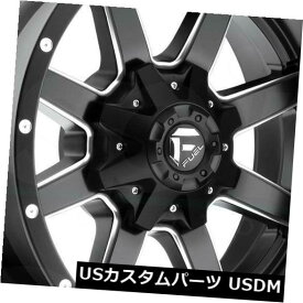 海外輸入ホイール 4-新しい24 "Fuel Maverick D538 Wheels 24x8.25 8x210 -195 Black Milled Rims 4-New 24" Fuel Maverick D538 Wheels 24x8.25 8x210 -195 Black Milled Rims