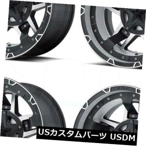 COAzC[ 4-New 20 "XD XD827 Rockstar Wheels 20x10 5x5 / 5x5.5 -24ubN}V 4-New 20" XD XD827 Rockstar Wheels 20x10 5x5/5x5.5 -24 Black Machine Rims