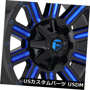 COAzC[ 4-V22C`Rn[hCD646zC[22x12 8x180 -44ubNu[ 4-New 22" Fuel Hardline D646 Wheels 22x12 8x180 -44 Black Blue Rims