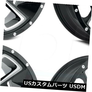 �C�O�A���z�C�[�� 4-New 20 Vision 391 Rebel Wheels 20x12 8x6.5 / 8x165.1 -51�u���b�N�~���h���� 4-New 20 Vision 391 Rebel Wheels 20x12 8x6.5/8x165.1 -51 Black Milled Rims �y���s�A���i�z