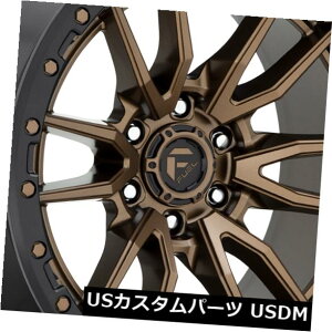 �C�O�A���z�C�[�� 17x9 Fuel Rebel D681 5x5 / 5x127 -12�u�����Y�u���b�N���b�v�z�C�[�������Z�b�g�i4�j 17x9 Fuel Rebel D681 5x5/5x127 -12 Bronze Black Lip Wheels Rims Set(4)