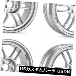 �C�O�A���z�C�[�� 17x8 / 17x9 Enkei RPF1 5x114.3 45/45�V���o�[�y�C���g�z�C�[�������Z�b�g�i4�j 17x8/17x9 Enkei RPF1 5x114.3 45/45 Silver Paint Wheels Rims Set(4) �y���s�A���i�z