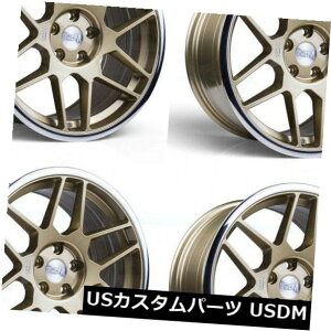 �C�O�A���z�C�[�� 18x8.5 / 18x9.5 3SDM 0.09 5x112 42/40�S�[���h�z�C�[�������Z�b�g�i4�j 18x8.5/18x9.5 3SDM 0.09 5x112 42/40 Gold Wheels Rims Set(4)