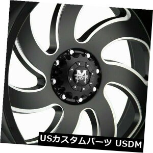 COAzC[ 20x10It[hX^[M07 6x135 -19tbgubN~hzC[Zbgi4j 20x10 Off-Road Monster M07 6x135 -19 Flat Black Milled Wheels Rims Set(4)