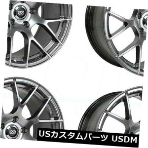 COAzC[ 18x8.5GPCCW5x114.3 35nCp[Vo[zC[Zbgi4j 18x8.5 Enkei Raijin 5x114.3 35 Hyper Silver Wheels Rims Set(4)