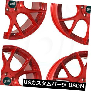 COAzC[ 18x8.5 STR 905 5x114.3 30 Magic Red Wheels Rims Seti4j 18x8.5 STR 905 5x114.3 30 Magic Red Wheels Rims Set(4)