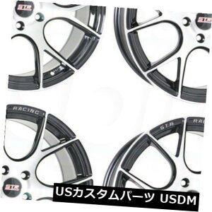 �C�O�A���z�C�[�� 18x8.5 STR 905 5x114.3 30�u���b�N�}�V���t�F�C�X�z�C�[�������Z�b�g�i4�j 18x8.5 STR 905 5x114.3 30 Black Machine Face Wheels Rims Set(4) �y���s�A���i�z