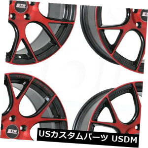COAzC[ 18x9 STR 903 5x114.3 30 Magic Red Wheels Rims Seti4j 18x9 STR 903 5x114.3 30 Magic Red Wheels Rims Set(4)