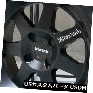 �C�O�A���z�C�[�� 17x9�N���b�`ML7 4x100 30�}�b�g�u���b�N�z�C�[�������Z�b�g�i4�j 17x9 Klutch ML7 4x100 30 Matte Black Wheel Rim set(4)