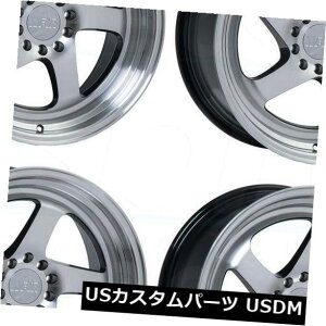 COAzC[ 20x8.5 / 20x10 F1R F28 5x114.3 35/40ubN}VjOzC[Zbgi4j 20x8.5/20x10 F1R F28 5x114.3 35/40 Black Machined Wheels Rims Set(4)