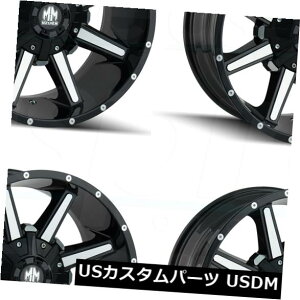 �C�O�A���z�C�[�� 20x9���C�w���A�[�Z�i��8x180 0�O���X�u���b�N�}�V���h�z�C�[�������Z�b�g�i4�j 20x9 Mayhem Arsenal 8x180 0 Gloss Black Machined Wheels Rims Set(4) �y���s�A���i�z