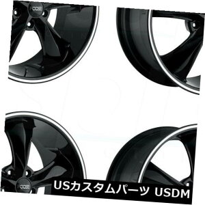 �C�O�A���z�C�[�� 18x9 Foose Legend F104 5x114.3 7�O���X�u���b�N�z�C�[�������Z�b�g�i4�j 18x9 Foose Legend F104 5x114.3 7 Gloss Black Wheels Rims Set(4) �y���s�A���i�z