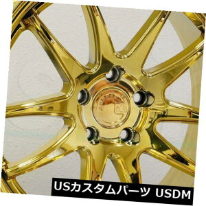 COAzC[ 18x10.5 Aodhan DS02 DS2 5x108 15S[hoL[zC[Zbgi4j 18x10.5 Aodhan DS02 DS2 5x108 15 Gold Vacuum Wheels Rims Set(4)